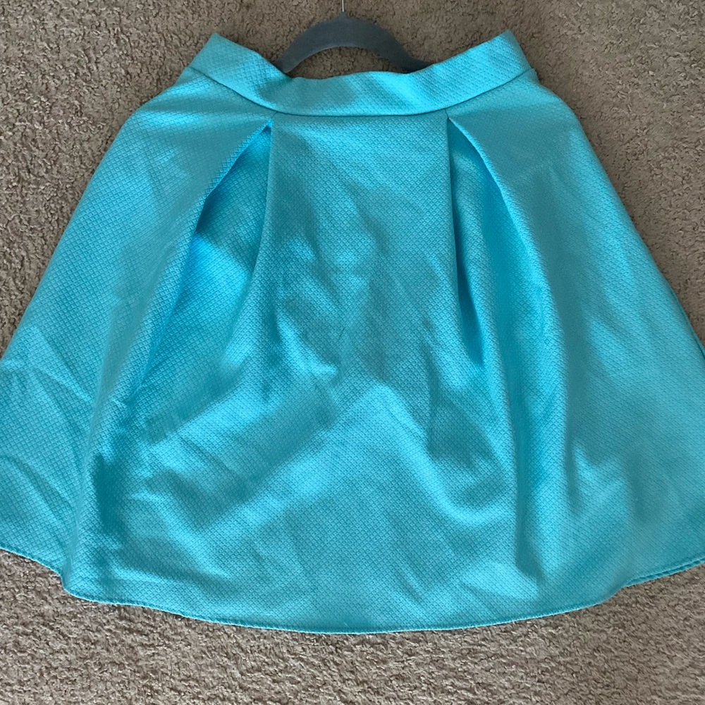 Teal high waisted skirt